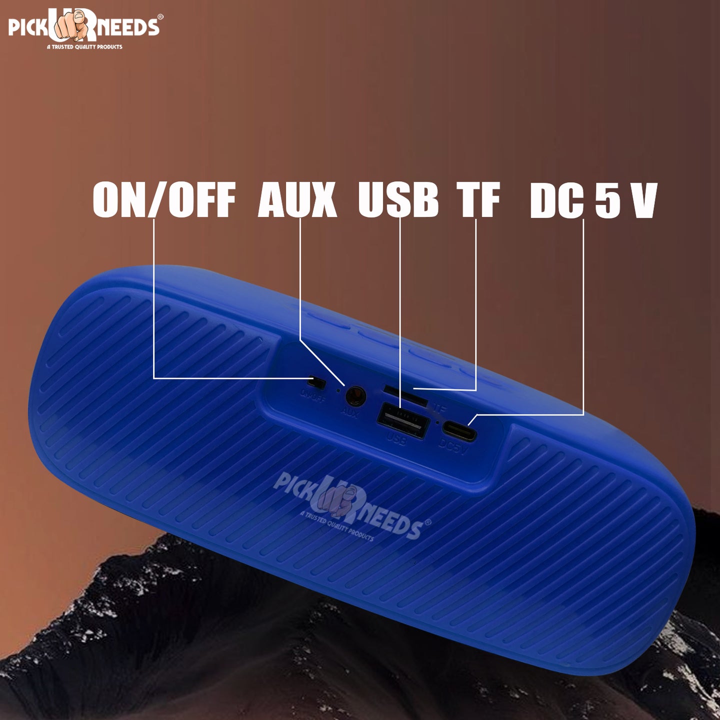 Pick Ur Needs High Quality Sound Wireless Speaker With RGB Light AUX / TF Card / USB Supported 12 W Bluetooth Speaker  (Black, 5.0 Channel)